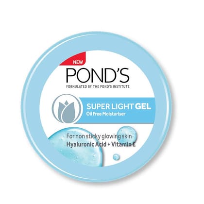 Pond's Super Light Gel Face Moisturiser With Hyaluronic Acid And Vitamin E, 24.5 gm