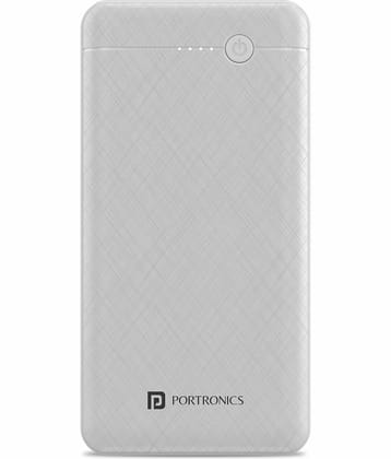 Portronics Power Brick II:10000mAh Power Bank ,White (POR 1212)