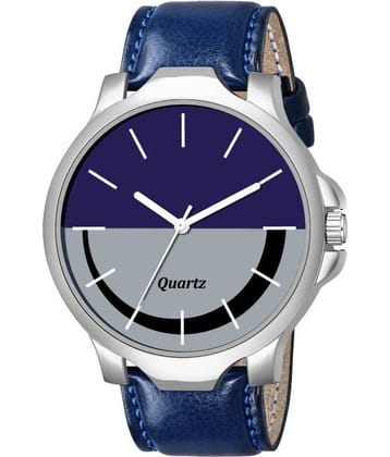EMPERO - Blue Leather Analog Men's Watch