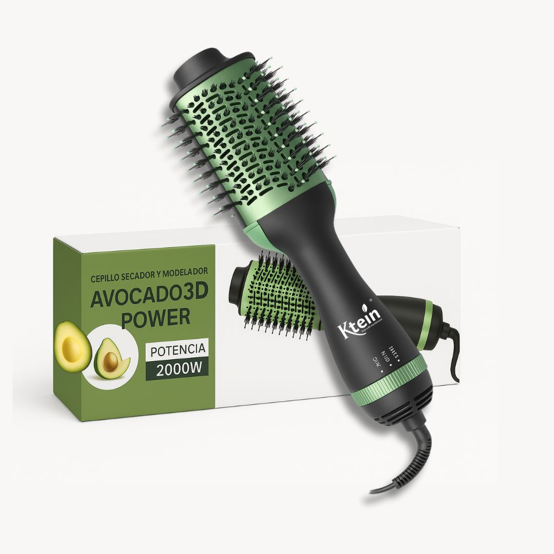Ktein 4 in 1 Professional Hair Brush – Avocado 3D Power | 2000W Ceramic Styler