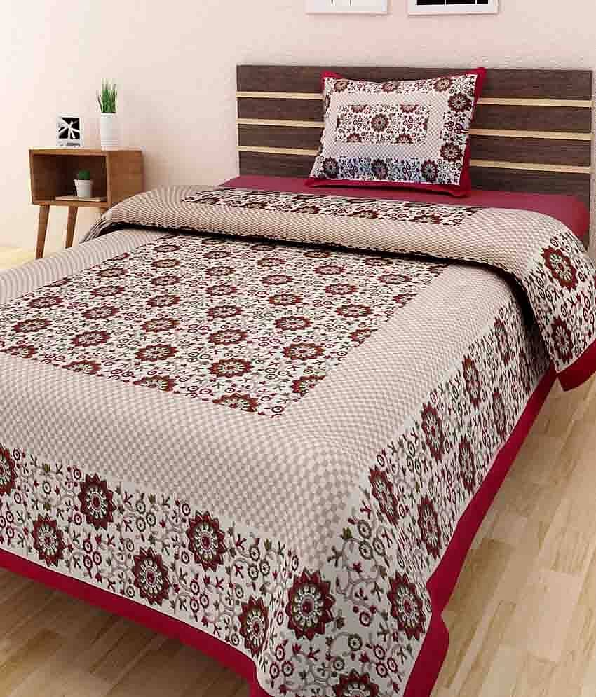 Uniqchoice Cotton Single Bedsheet ( Multi )