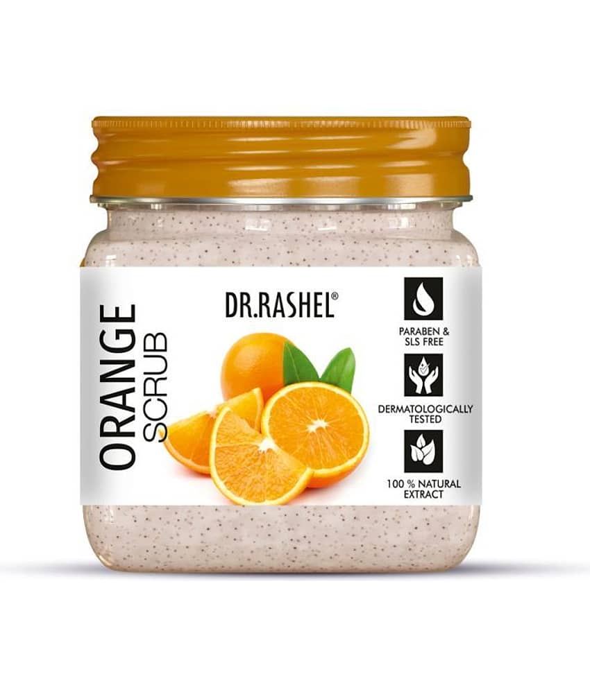 DR.RASHEL ORANGE FACE and BODY scrub For MEN and WOMEN (380 ml , Pack of 1)