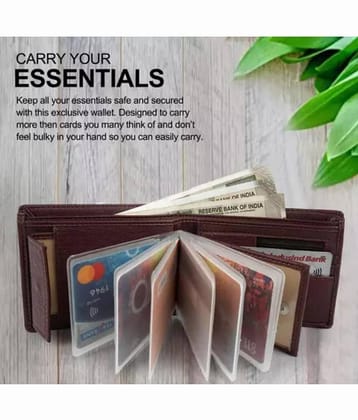 Classic World PU Solid Men's RFID Wallet With 9 Slots For Card ( Brown , Pack of 1 )