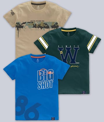 CODEZ Pack of 1 Boys Cotton Blend T-Shirt ( Multicolor )