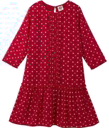 Cub Mcpaws Rayon A-line For Girls ( , Red )