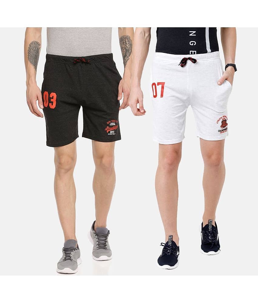 Ardeur - Cotton Blend Multi Men's Shorts ( Pack of 2 )