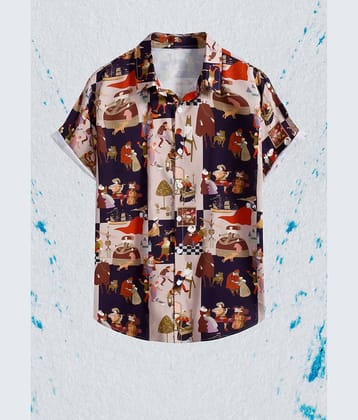 AAPSKA Poly Cotton Regular Fit Printed Half Sleeves Men's Casual Shirt - Multi ( Pack of 1 )
