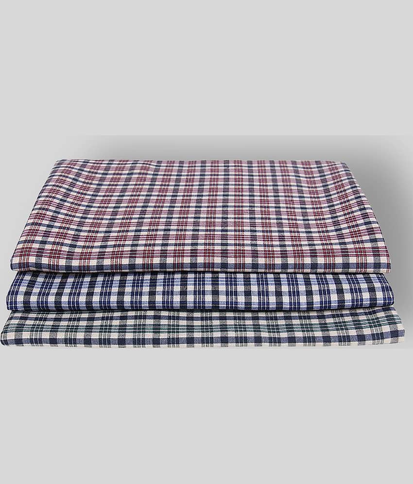 Maharaja - Multi Polyester Blend Men's Unstitched Shirts & Trousers ( Pack of 3 )
