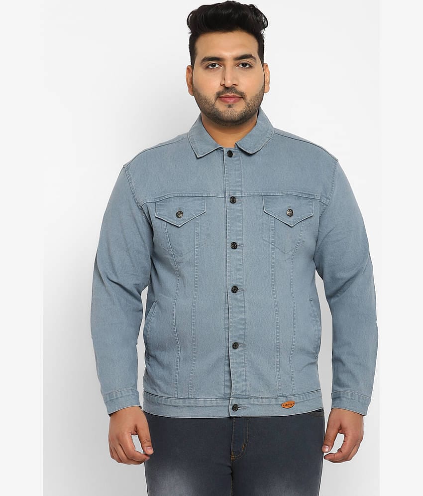 Urbano Plus - Light Grey Denim Regular Fit Men's Denim Jacket ( Pack of 1 )
