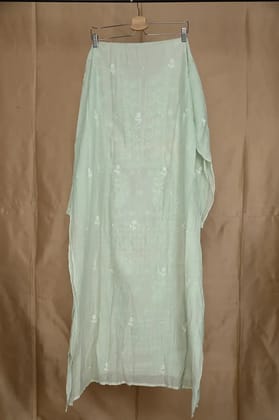 Mul Chanderi Anarkali - Sage Green-Sage Green / Mul Chanderi