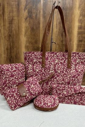 Ikkat Bag Combo Set