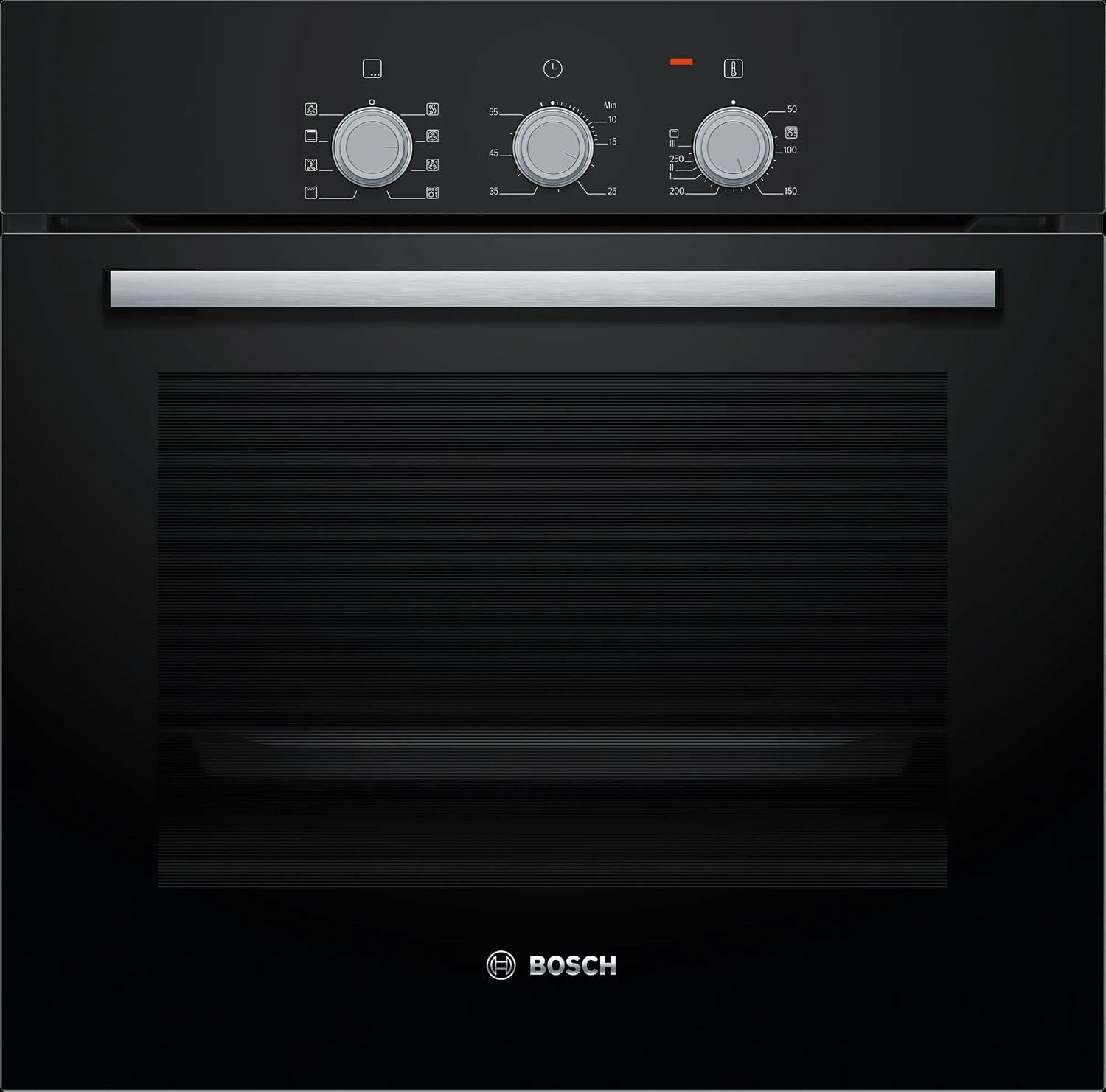 Bosch 66 L Series 2 built-in oven with 3D hot air 60 x 60 cm (HBF031BA0I, Black) Bosch 66 L Series 2 built-in oven with 3D hot air 60 x 60 cm (HBF031BA0I, Black) - Black / 60