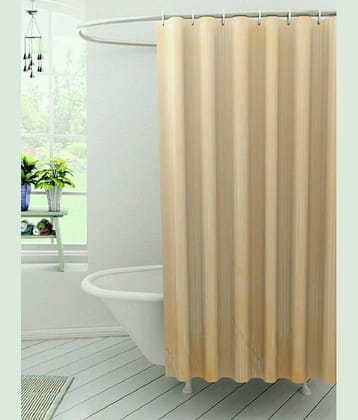CASA FURNISHING Beige PVC Shower Curtain ( Single )