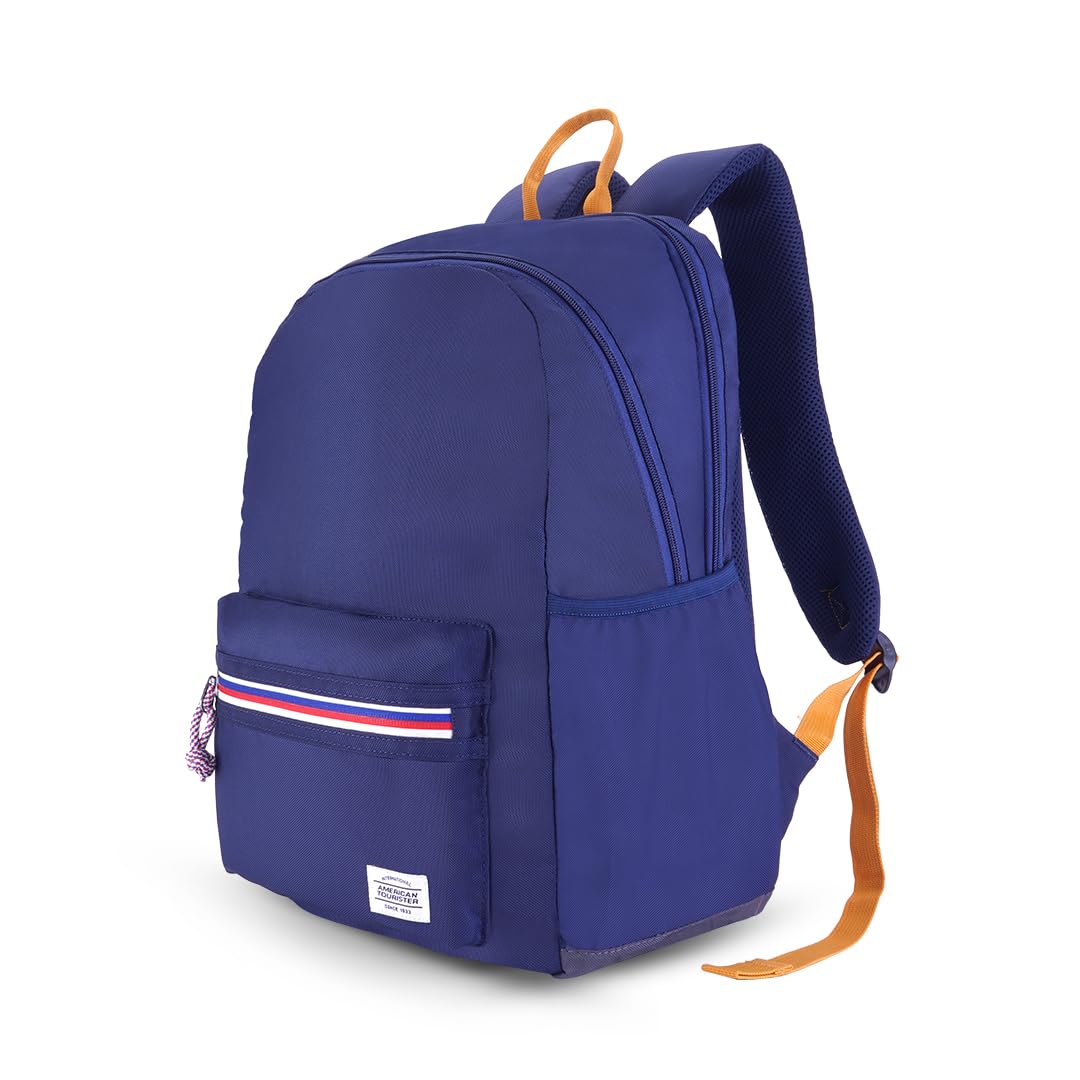 Carter | 28L Backpack | 15.6" Laptop Bag | 2.5 Compartments | College & Office Backpack for Men and Women | Navy | 1 Year Global Warranty