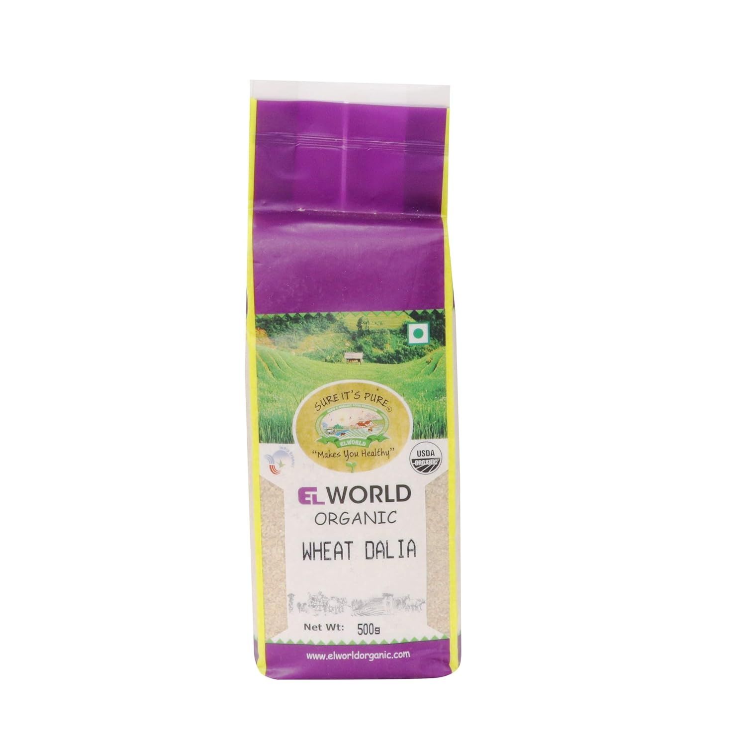 Elworld Agro & Organic Food Products Wheat Dalia 500g