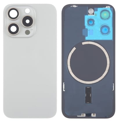 Back Glass Panel for for Apple iPhone 15 Pro Titanium with Camera Lens
