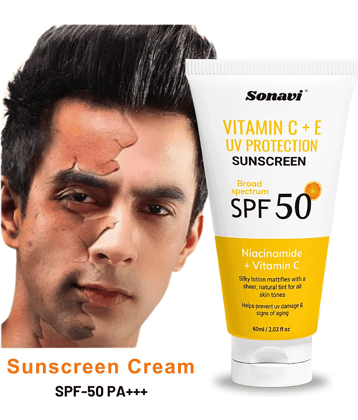 Sonavi SPF 50 Sunscreen Cream For All Skin Type ( Pack of 1 )