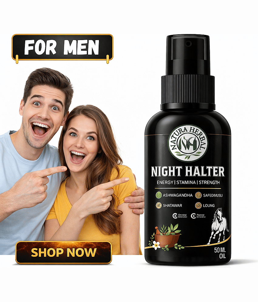 Natura Herbal Men Oil Spray- Timing & Size for Men Oil 50 ml Pack Of 1
