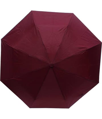 Arip Maroon Polyester 3 Fold Umbrella for Men