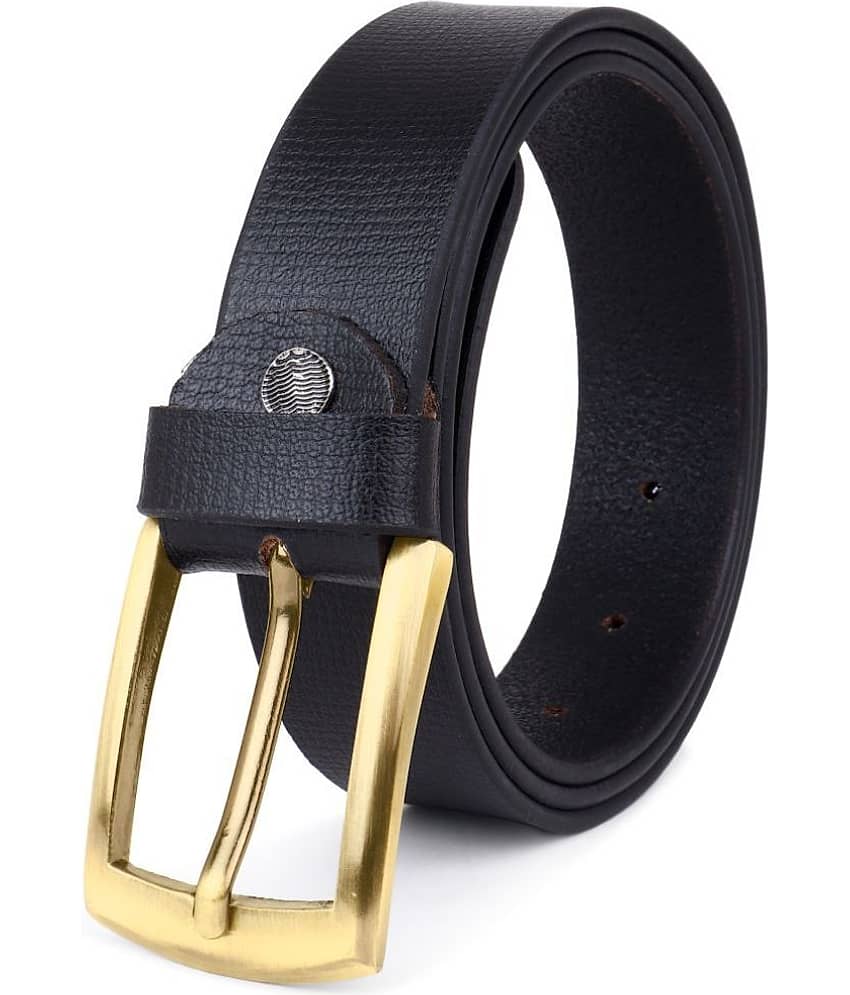 SUNSHOPPING - Black 100% Leather Men's Formal Belt ( Pack of 1 )