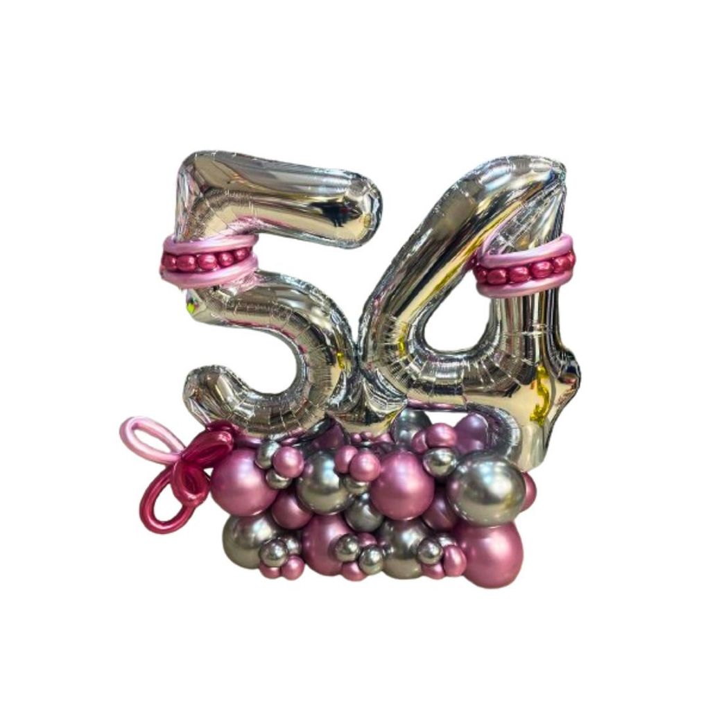 Happy 54th Birthday Balloon Bouquet - Party and Festive Needs | Buy online on ZillyBuy