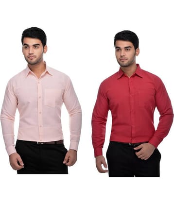 DESHBANDHU DBK Cotton Regular Fit Full Sleeves Men's Formal Shirt - Multi ( Pack of 2 )