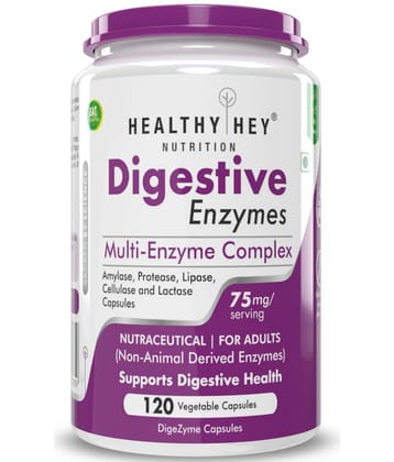 HEALTHYHEY NUTRITION Digestive Enzyme 120 Vegetable Capsules 75 mg Capsule
