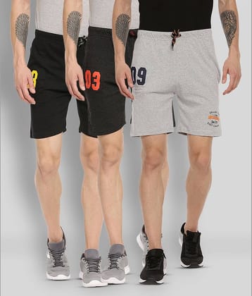 Ardeur - Multi Cotton Blend Men's Shorts ( Pack of 3 )