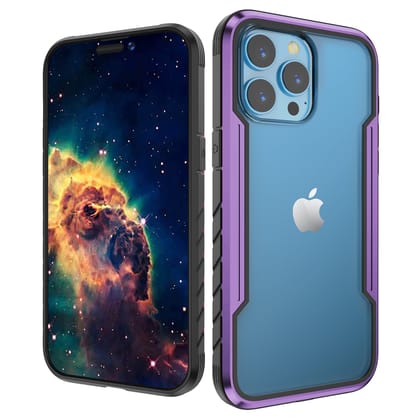 iPhone 14 Pro / Max Case - Deep Purple Defence Shield Metal Cover | Military Grade Protection-iPhone 14 Pro