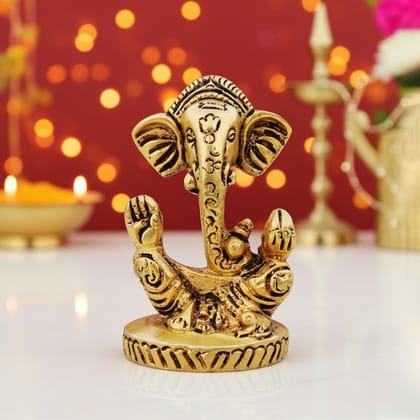 Brass Showpiece Trishul Ganesh God Idol Statue (BSMAS1481 B)