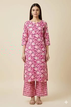 Stitched Cotton Sets Elegant Hand Block Printed Cotton Kurti Sets perfect for daily wear and festive occasions!Comfort fit | Soft breathable fabric | Beautiful hand block prints...