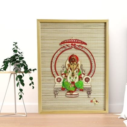 Handcrafted Lord Ganesha Wall Art with Frame