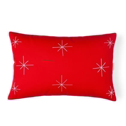 Christmas Cushion Cover with Embroidery 12x18 Inches Pack of 1