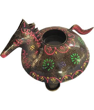 Mahaveer Handicrafts Multicolour Table Top Iron Tea Light Holder - Pack of 1