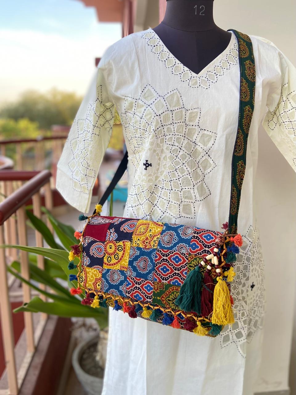 Big Patchwork Sling Bag