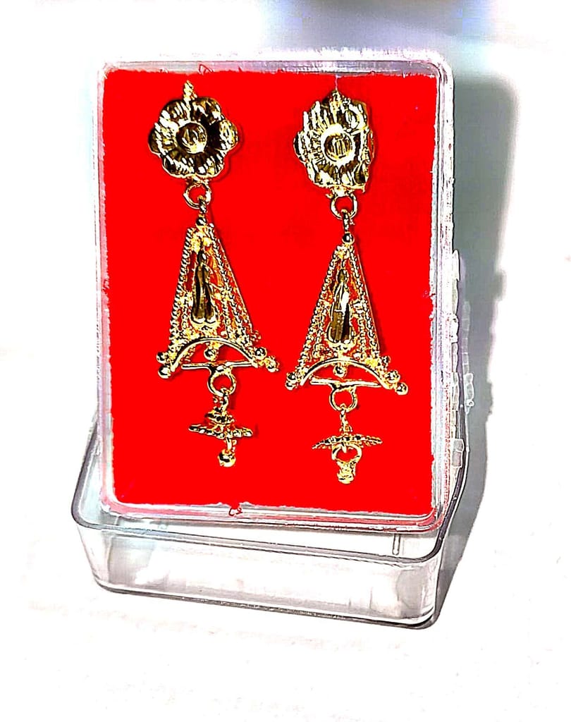 Gold Plated Traditional Indian Jhumka Earrings for Women
