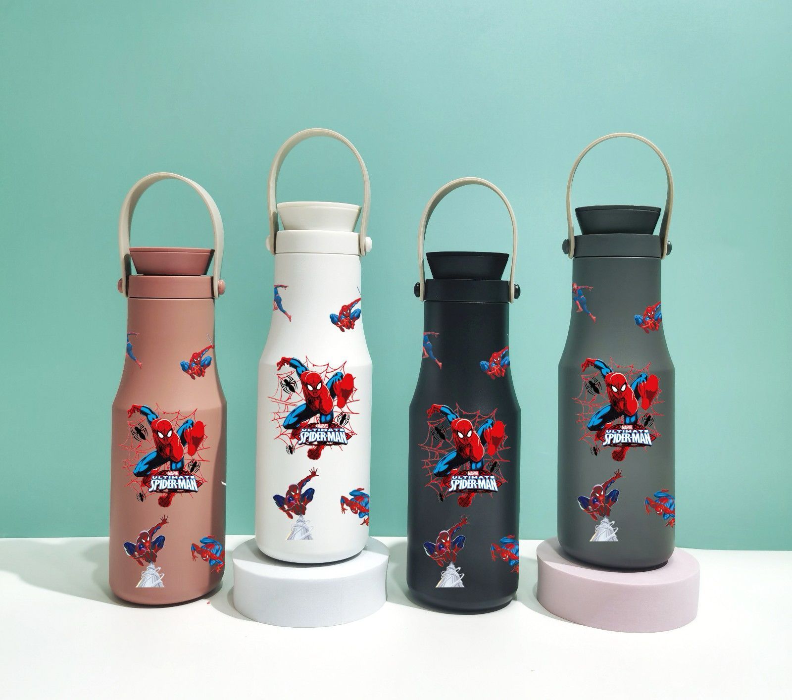 Thermal Bottle 260 ml Crazy Skulls Stainless Steel Water Bottle Cool Drinks 36 Hours and Hot 18 Hours Finished with Spiderman Design BPA Free Cool Bottles