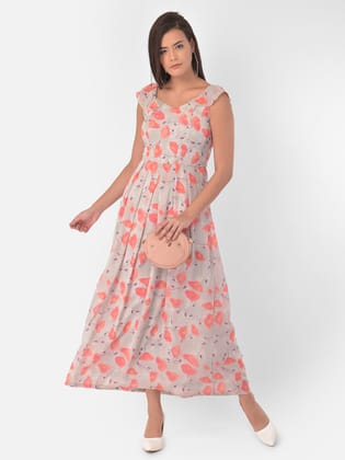 Latin Quarters Grey Floral Print Dress