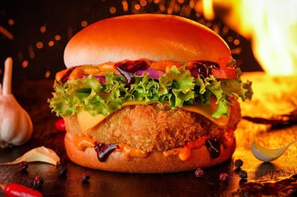 Korean Crispy Chicken Burger