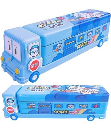 ECLET magic bus geometry Art Metal Pencil Box  (Set of 1, Multicolor)