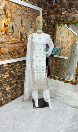 Designer Party Wear Top And Pent With Dupatta