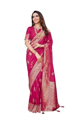 Sindharat Fashion jacquard woven Paithani Pure Cotton Saree.