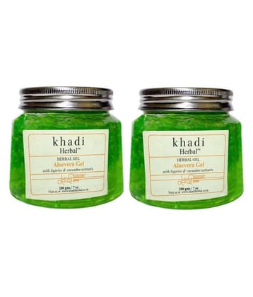 Khadi Herbal Aloevera Facial Gel- Green Facial Kit 400 gm Pack of 2