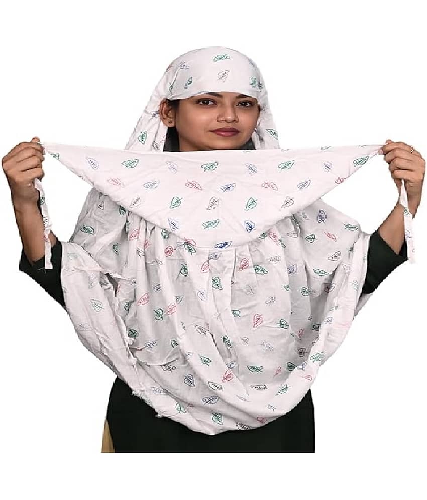 saiswar Cotton Women Dupatta ( White , Pack of 1 )