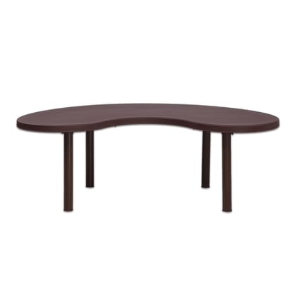 Supreme Furniture Moon Stylish semi-Circular Moon Shaped Blow Moulded Table for kindergartens,Kids Dining Table School and Best in Terms of Both Durability and Performance.Finish Color - G-Brown-DIY