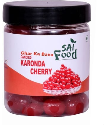 SAi Food GHAR KA BANA Cherry karonda Fruite' Murabba with Almond Reset Your Eating Habits Pickle 250 g