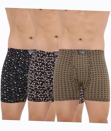Cavenders Pack of 3 Nylon Trunks For Men's ( Multicolor )