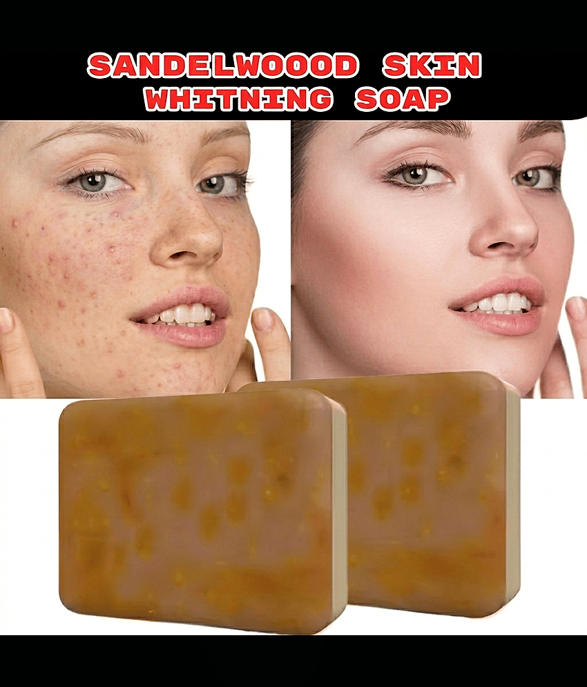 DHS Mart Skin Whitening GHARSOAP Soap for(Sandal Wood Soap) Soap for All Skin Type ( Pack of 2 )