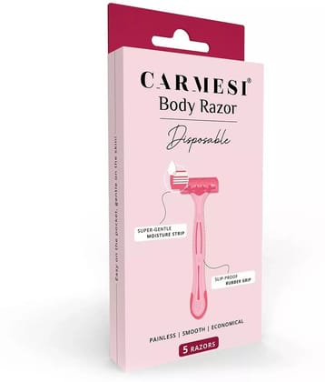 Carmesi Disposable Body Razors for Women (Pack of 5) | Instant & Painless Body Hair Removal