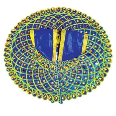 Laddo Gopal Dress Blue 4 No. (20X20Cm)